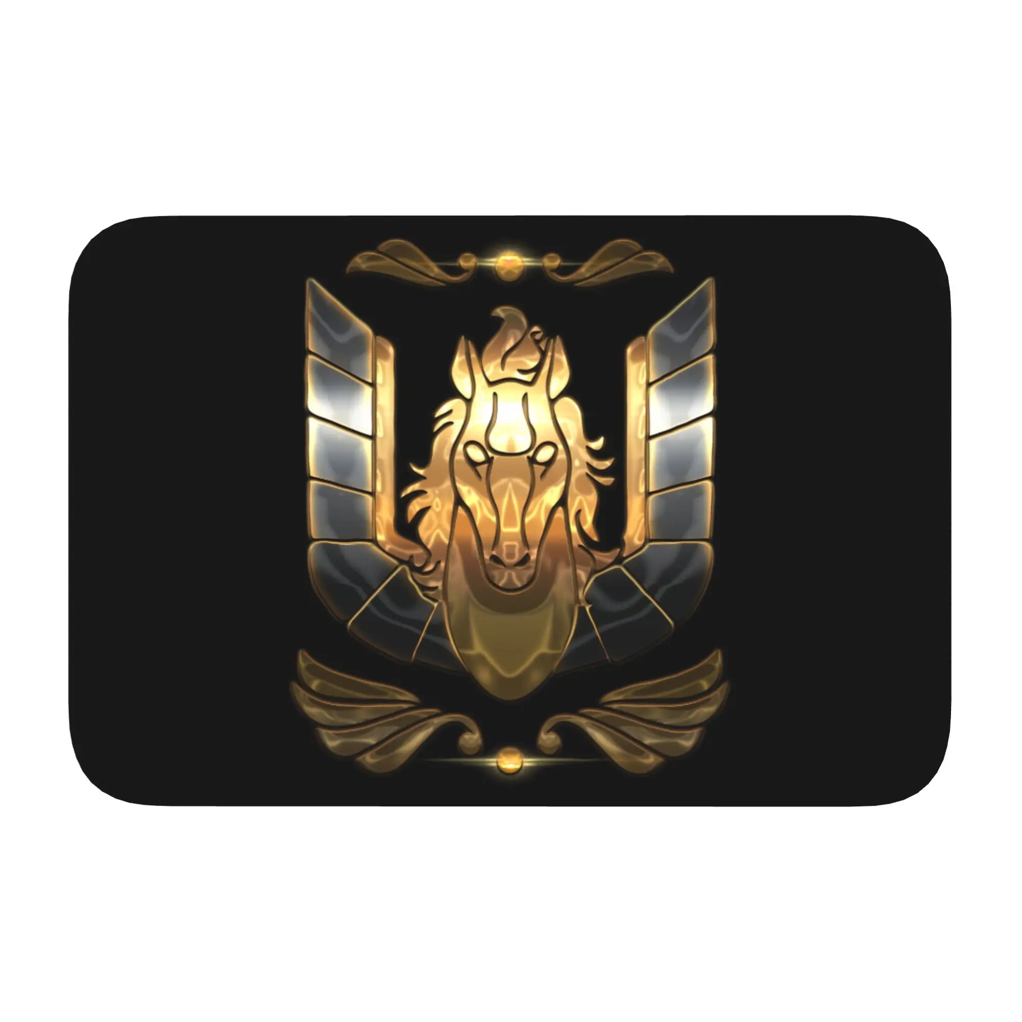 Custom Saint Seiya Pegasus Bronze Doormat Non-Slip Bathroom Kitchen Mat Bedroom Balcony Floor Door Entrance Carpet Rug