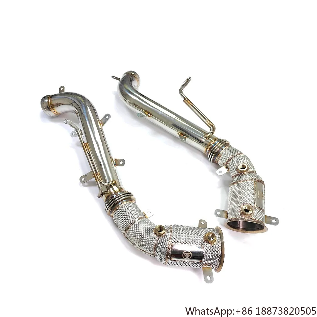 

Выхлопные спортивные кошачьи водосточные трубы для Mclaren 600LT/625C/675LT 3,8T с двумя турбонаддувом V8, котеченая водосточная труба с высоким расходом