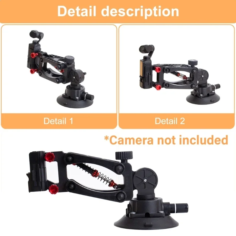 Car Suction Cup Gimbal Stabilizer Shock Absorbing Bracket For Pocket 3 Car Windshield Holder For Video Recording