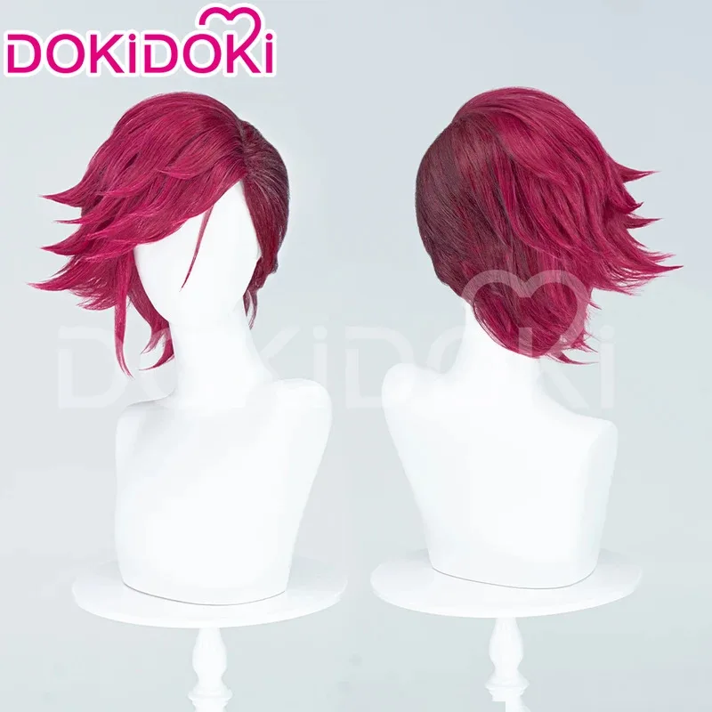 A2025 新在庫ゲームドキドキ女性 45 センチメートル黒赤グラデーション髪 Vii コスプレ無料キャップウィッグ ★   HAxiba!