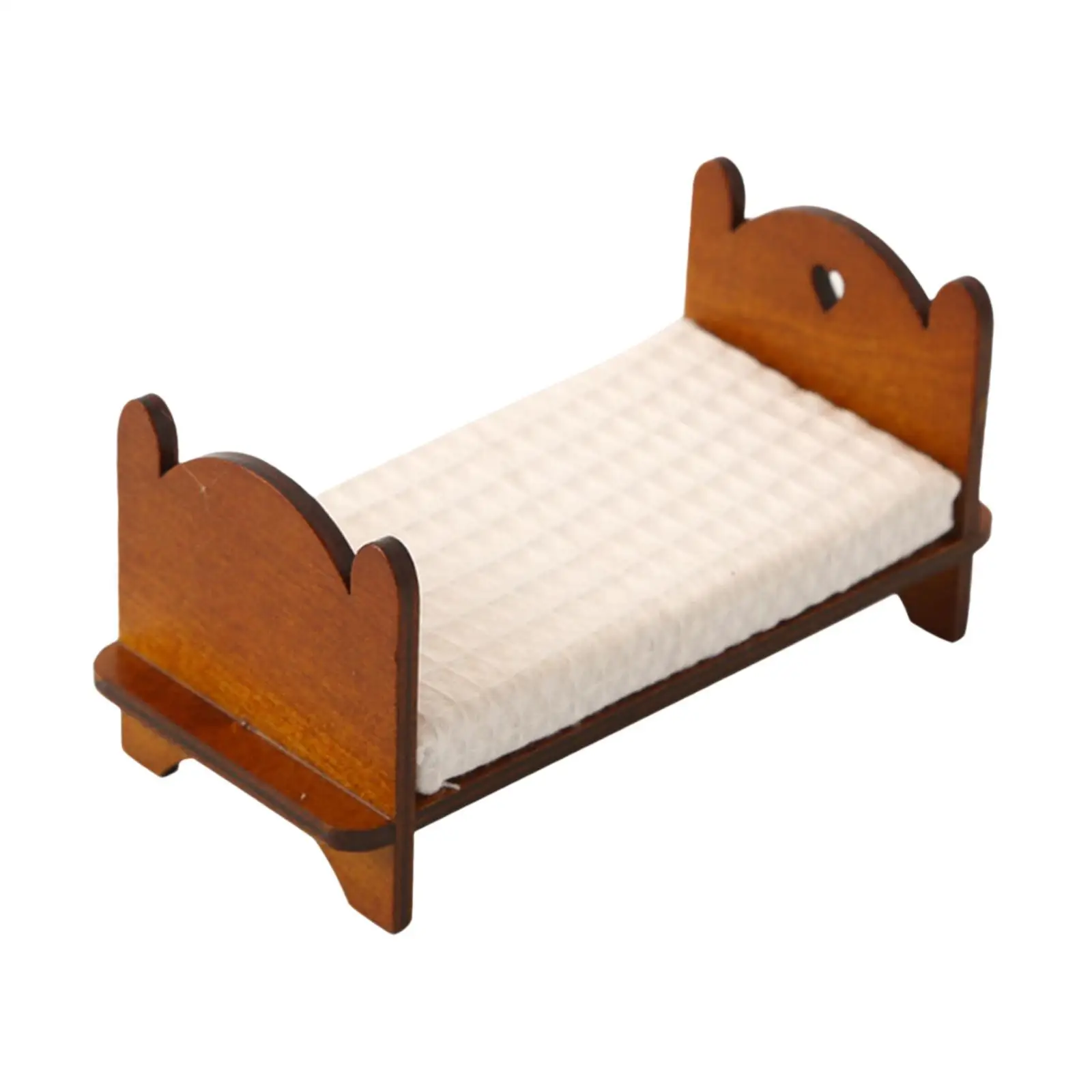 인형 집 가구 인형 집 장식 소형 침대 1:12 인형 집 요정 정원 의자 역할 놀이 액세서리 나무 가구