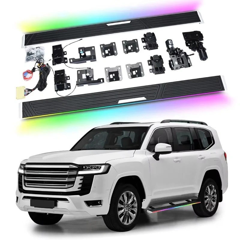 Electric Running Boards Retractable Aluminum Alloy For Land Cruiser LC300 GXR 2021-2026 with Carry Bag
