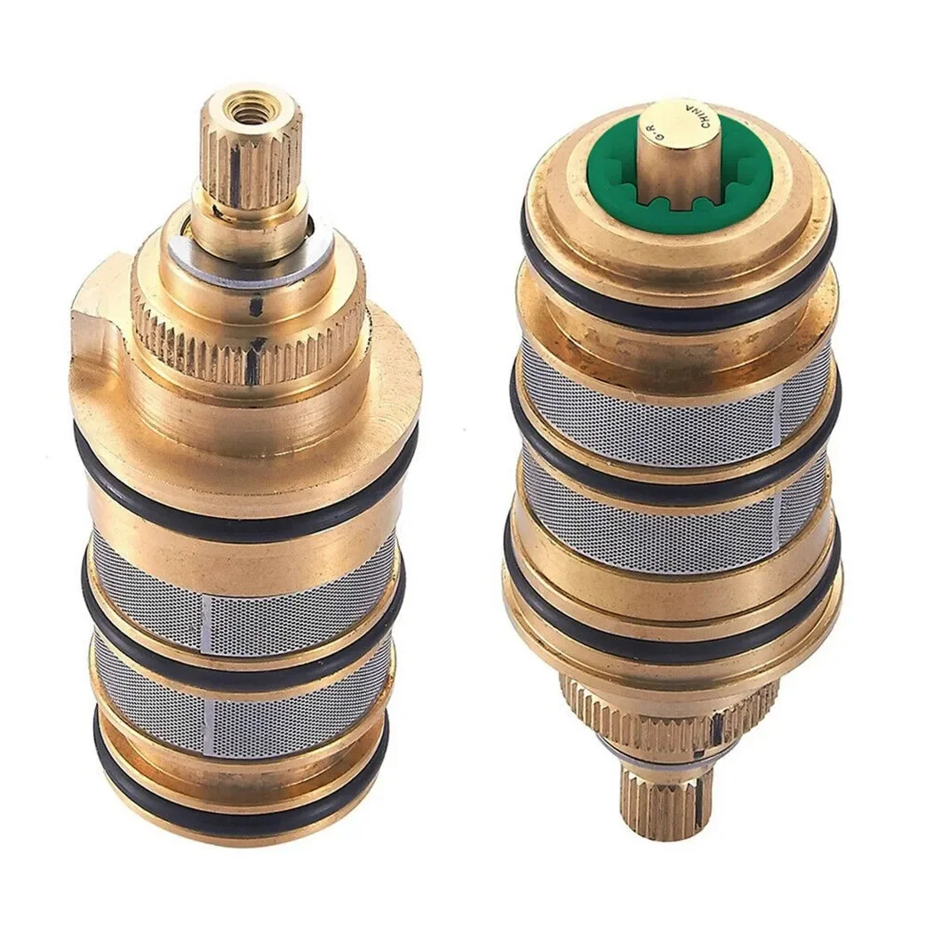 For Mixing Valve Mixer Shower Bar Mixer Tap Shower Mixing Valve Cartridge1PC Brass Bath Shower Thermostatic Cartridge&Handle