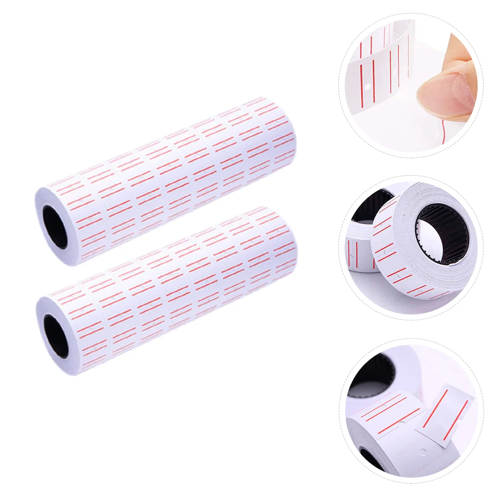 30 Rolls Labels Stickers Self Adhesive Price Machine Tag Single Row Marker