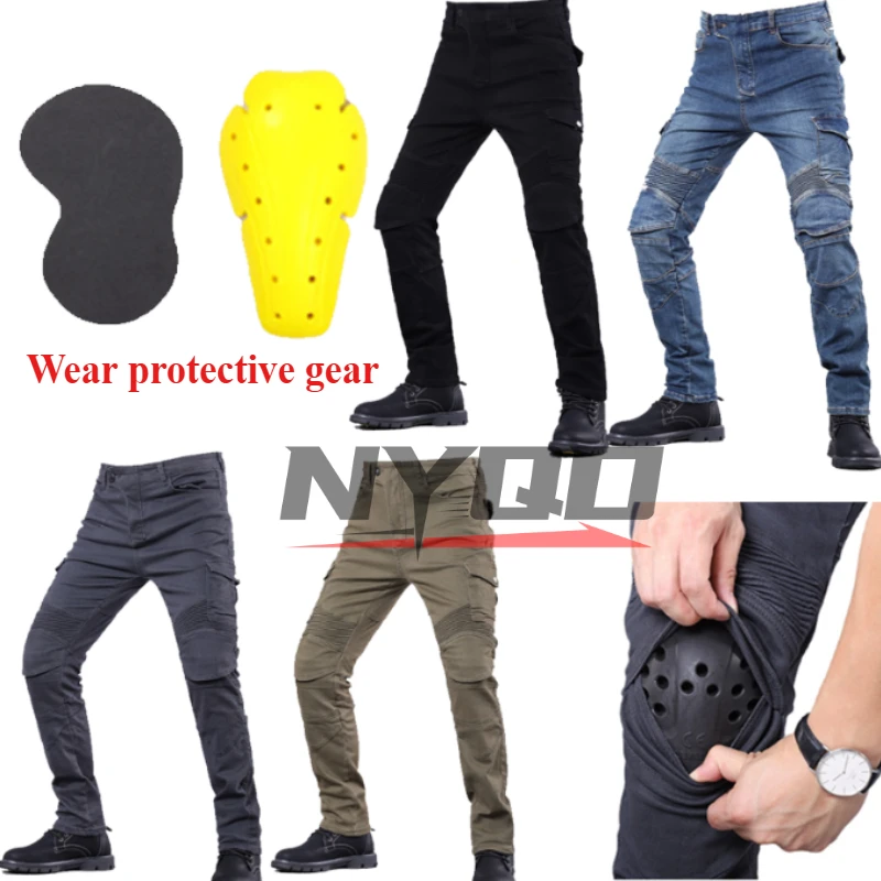 

Four Seasons Riding Motorcycle Pants Classic Outdoor Riding moto Drop-resistant Pant With Hip Knee Gear motorcycle jeans