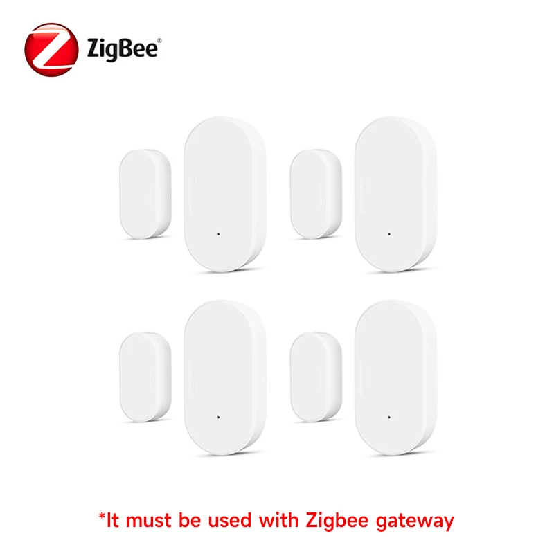 Tuya Zigbee deur- en raamsensor, Smart Life magnetisch contactalarm, werkt met Alexa Google Assistant, ondersteunt Z2M Zigbee2MQTT