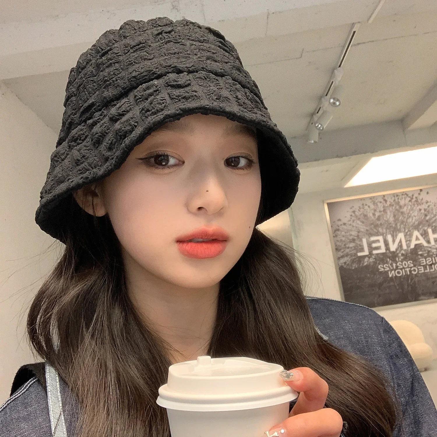 Oohmy 2024 K-Pop Frauen Mädchen Dünne Plissee Fischer Hut Sommer Y2k Sonnencreme Eimer Kappe Freizeit Panama Gorros – Detail 6