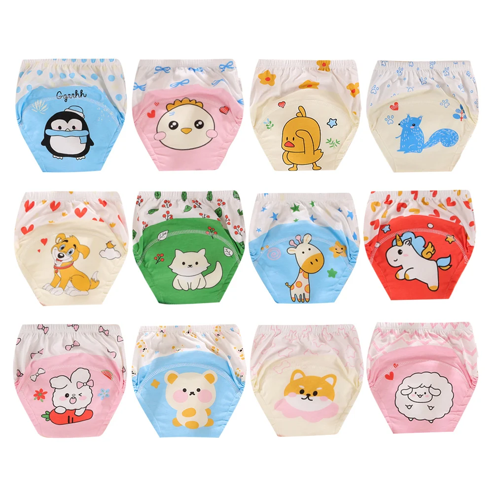 24pcs Ecological Baby Diapers Reusable Training Panties Reusable Washable Cotton Cleanliness Potty Learning Panties