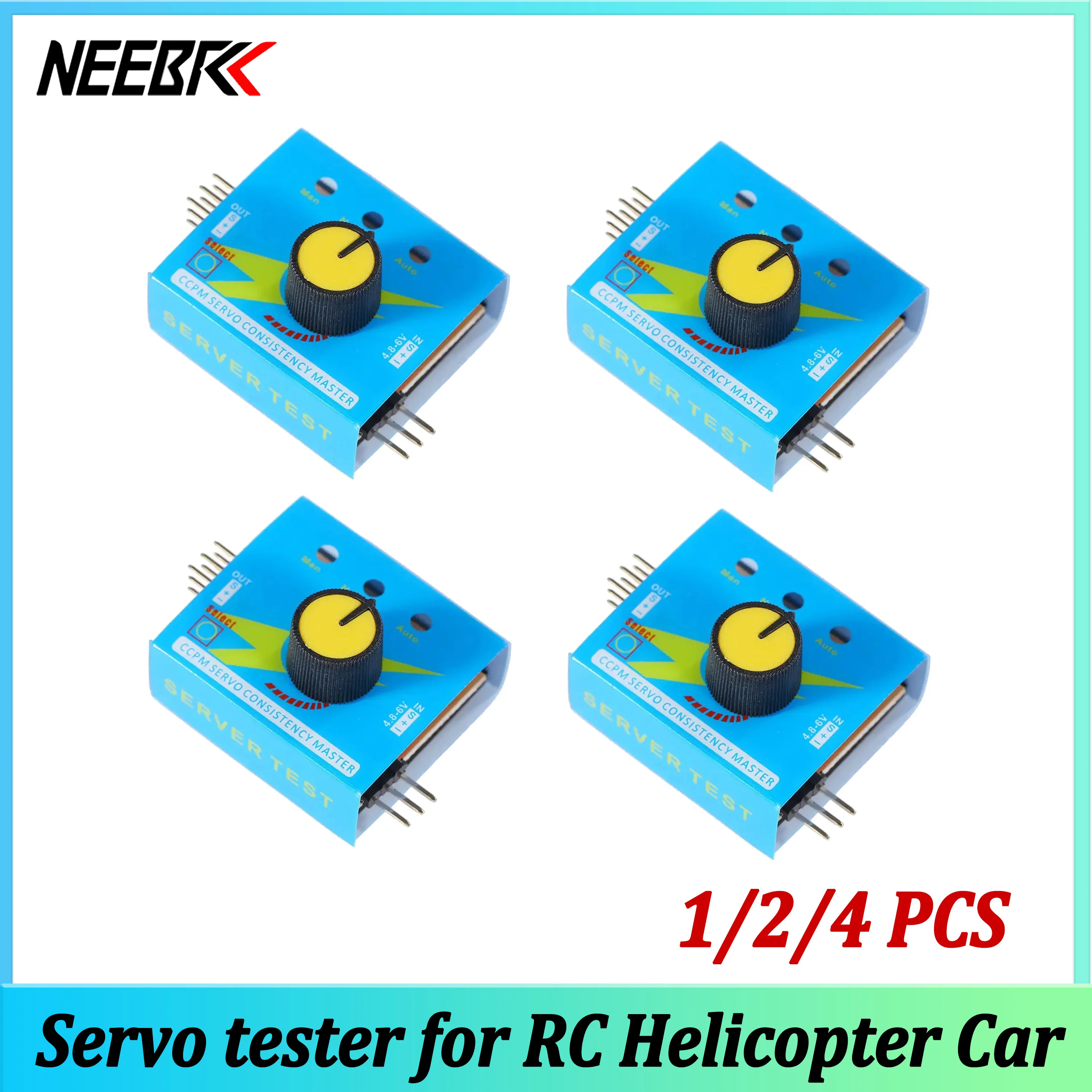 1/2/4PCS NEEBRC Digital Servo Tester CCPM Meter Servo 3CH ESC Consistency Speed Controler Power Channels for RC Helicopter Car