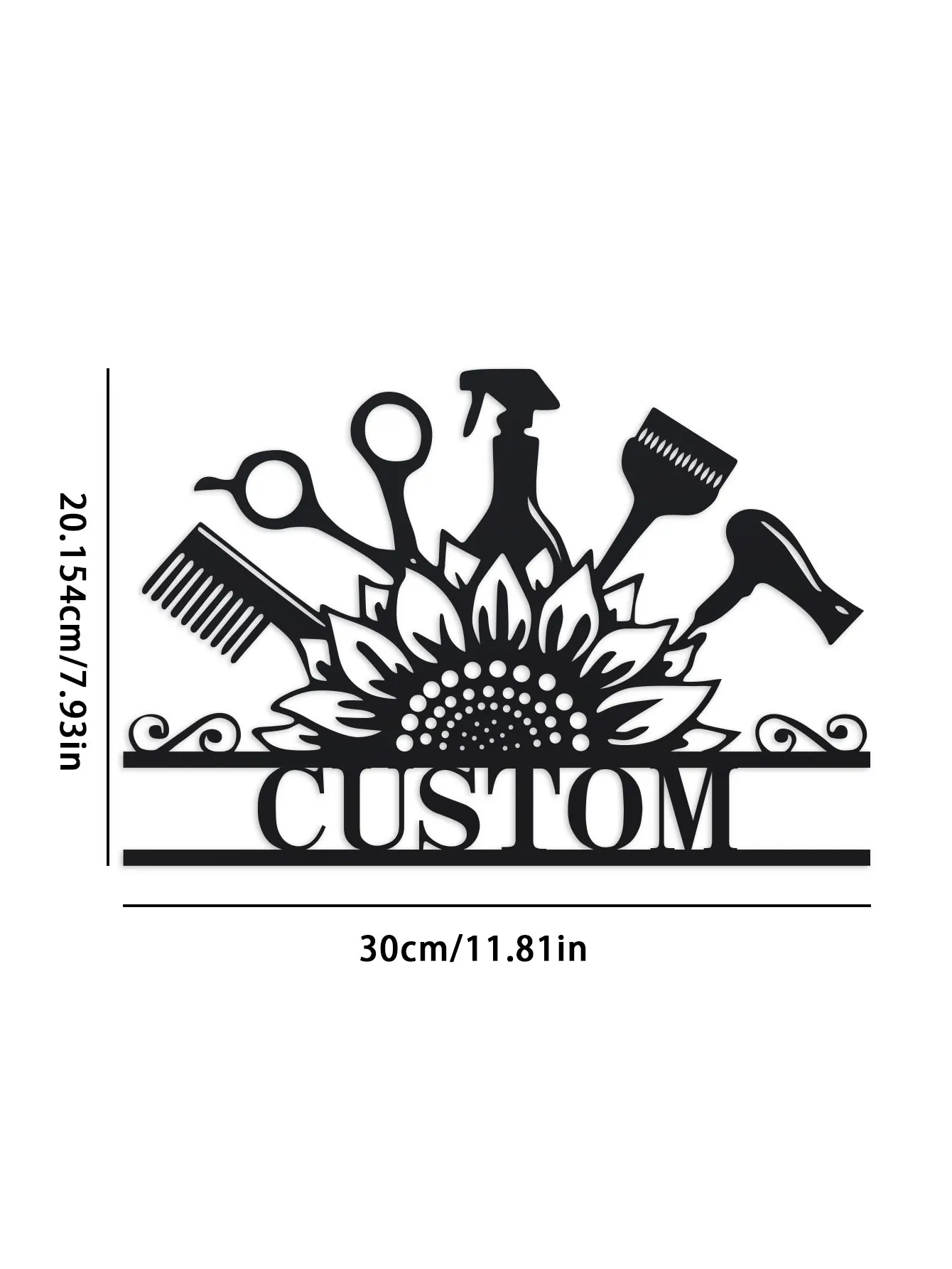 علامة معدنية لخزانة الشعر المخصصة، لوحة فنية جدارية معدنية لصالونات التجميل المخصصة للفتيات، علامة اسم خزانة الشعر المخصصة، تصفيف الشعر المخصص