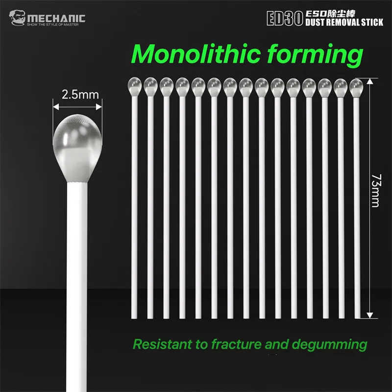 MECHANIC ED30 ESD Dust Removal Sticks 30Pcs Synthetic Resin Tip Anti for Phone Camera Lens Dust Absorbing Mobile Repair Tools