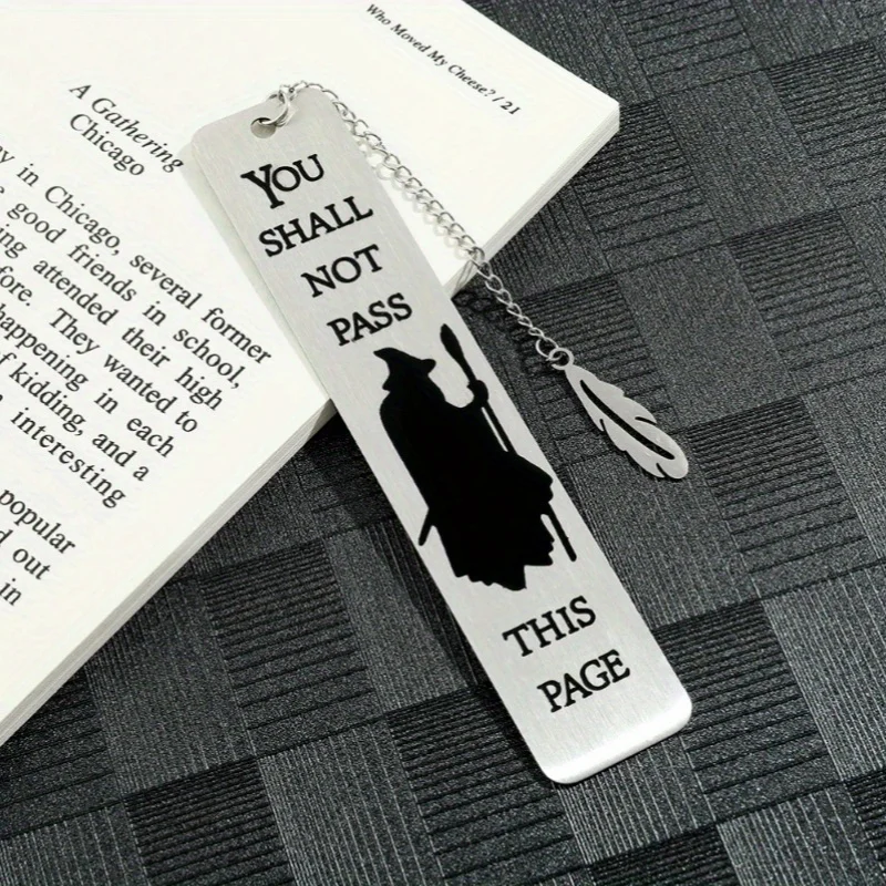 Punk Magic Wizard Bookmark Stainless Steel Page Marker Tool Movie Periphery Sorcerer Reading Stationery for Bookworm Reader Gift