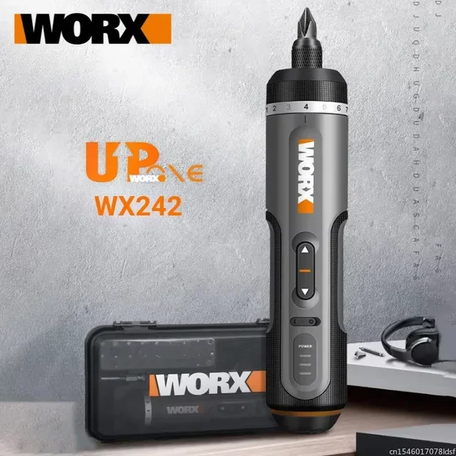 Worx 4V 전기 스크루 드라이버 세트 WX242 휴대용 스마트 무선 전원 스크류 드라이버 미니 전기 드릴 홈 수리 전동 공구