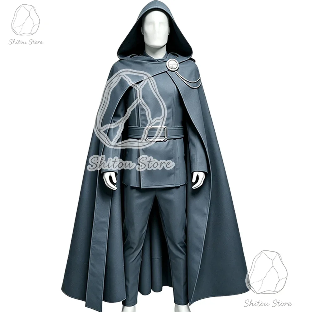 Disfraz de Doom de Dr. Doom, película de Doom, para juegos de rol, capa con capucha, abrigo, pantalones, conjunto completo de ropa para hombre, traje de Halloween y carnaval.