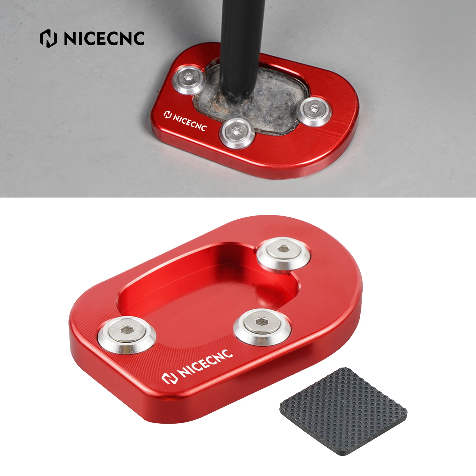 

NICECNC For Honda XR650L XR 650L 1993-2025 2024 2023 2022 2021 2020 Motorcycle Enlarged Footpad Kickstand Sidestand Pad Aluminum