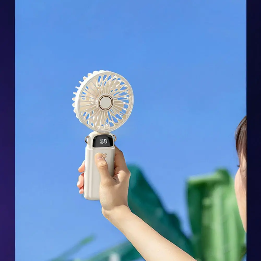 Digital Display Neck Fan USB Rechargeable Portable Handheld Cooling Fan Aromatherapy Desk Air Cooler For SYC Outdoor Use