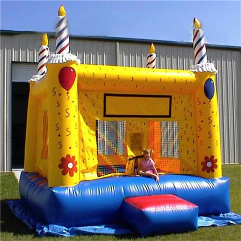 

Inflatable Castle Trampoline Cake Style Inflatable Jumping House For Kids Indoor Or Outdoor Playing As Gift