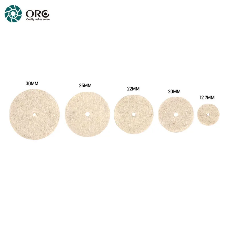 

ORO 12pcs Wool Felt Polishing Wheel 12.7mm-30mm Sanding Pads Buffing Grinder RotaryTools For Metalworking Crafts Jewelry Making