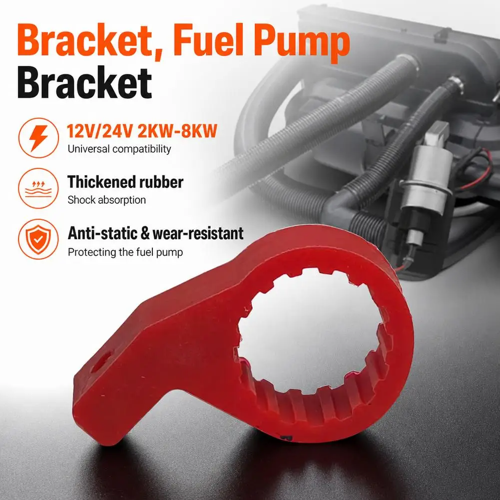 12V 24V Rubber Fuel Pump Clamp Bracket Holder Anti-Vibration Mounting Kit with M6 Screw for 2KW 5KW 8KW Diesel Parking Heater