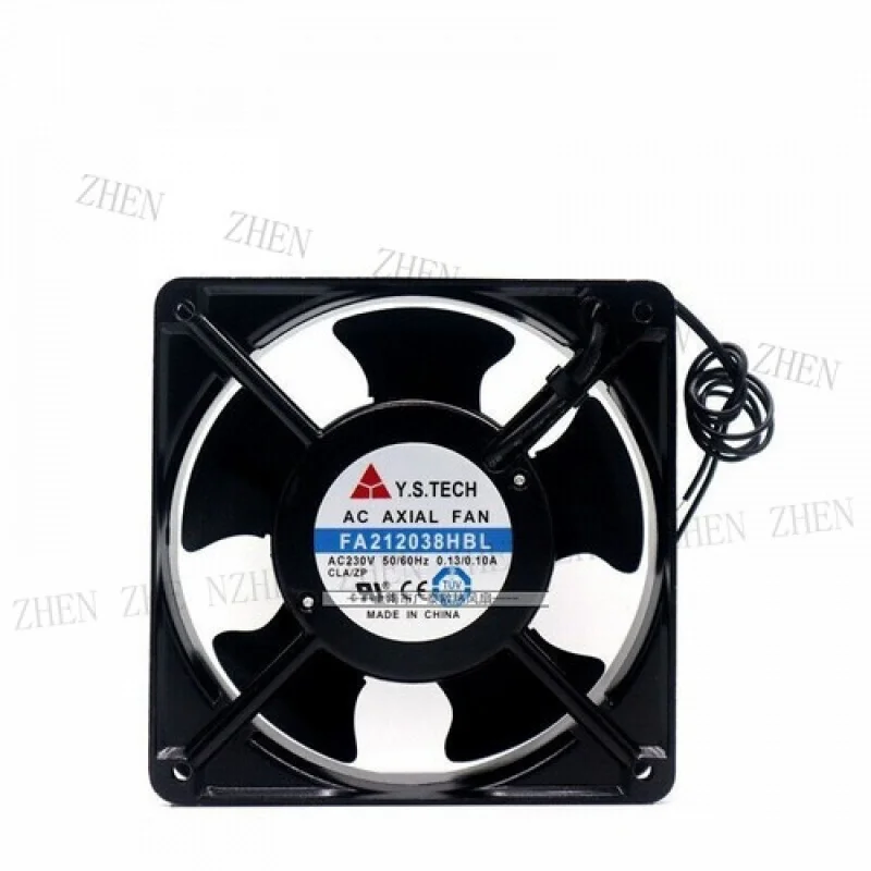 

Y 1 шт. ДЛЯ вентилятора Y.S.TECH FA212038HBL AC230V 12038 12 см 2-проводной вентилятор с алюминиевой рамой