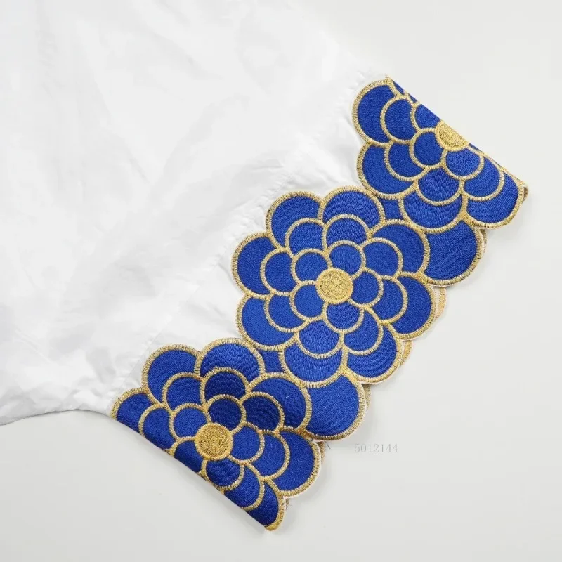 Abito Dashiki africano da donna Ricamo tradizionale Ankara Abito bianco Abito da sera da sposa nigeriano per il 2025