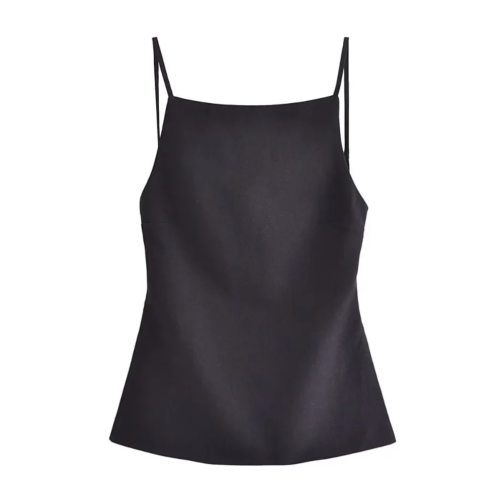 2025 Summer Fashion Backless Female Sleeveless White Crop Top Women Summer Sexy Tops Woman Party Women's Evening Top With Straps