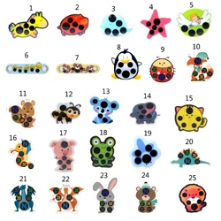 5PCS Baby's Forehead Thermometer Strips Child Cartoon Animal Pattern Fever Sticker Forehead Temperature Strips Fever Patch