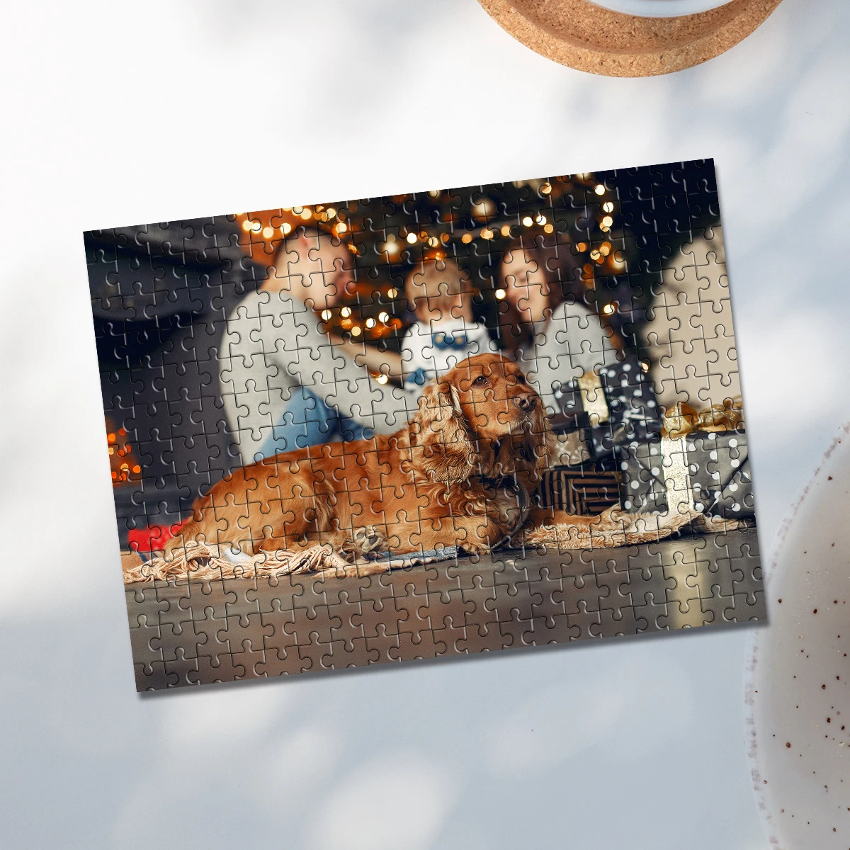 35/300/500/1028 Uds. Rompecabezas de fotos personalizado perro mascota "Puzzle de fotos colorido decoración de memoria Navidad Año nuevo San Valentín D