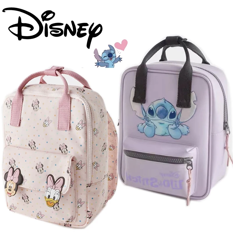 

2024 Disney New Backpack Cartoon Mickey Mouse Cute Modeling School Bag for Women Anime Lilo & Stitch Traveling Backpack