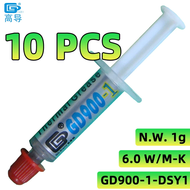 GD900-1 Koelpasta Koelpasta Geleidende Koellichaam Compound Gips 6.0 W/M-K 1/3/7/15/30g Voor CPU GPU Koeling Koeler SSY
