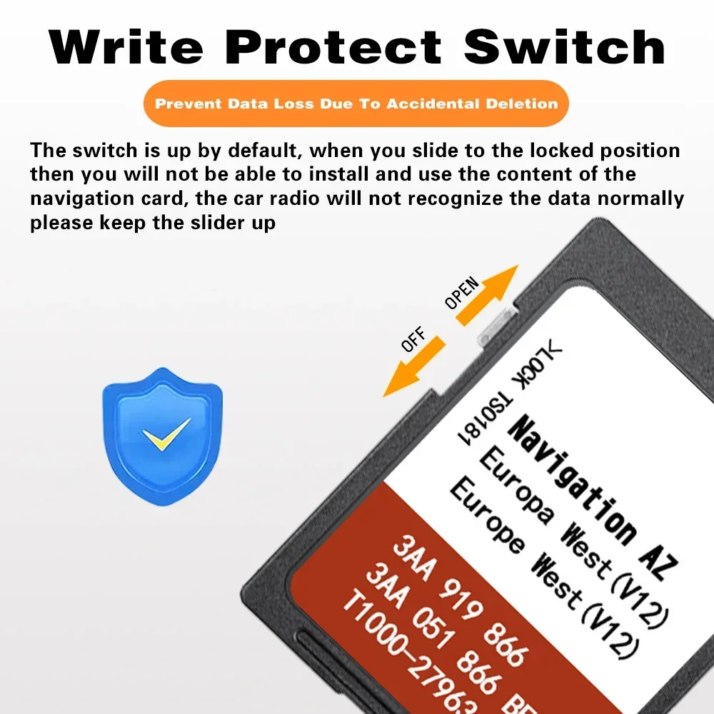 المناسب لشركة فولكس فاجن كادي كروس كومبي (A5) 2014-2015 سلوفاكيا سلوفينيا خريطة بطاقة SD #2