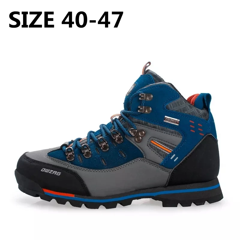 Men's Sneakers Waterproof Hiking Boots Outdooor Autumn Winter Trekking Mountain Shoes Keep Warm Ankle Boots Tenis Masculino