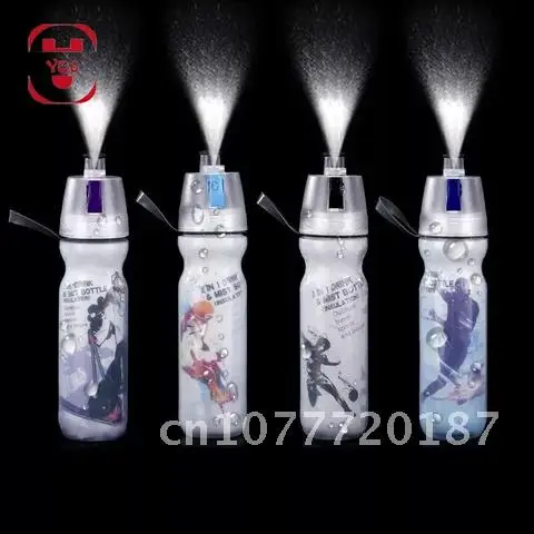 

Keep Cool Insulated Bike Sports Water Bottle Spray Mist Squeeze Bottle 500ml Misting Portable Outdoor Double-deck Spray