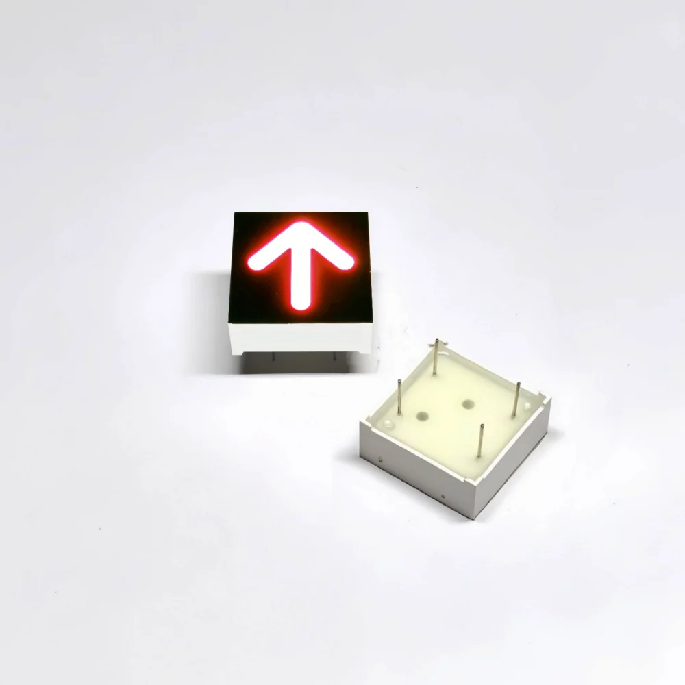 10PCS 22X22mm Arrow Indicator Light 0.8-inch Red Arrow Digital Tube KYX-8012AS/KYX-8012BS