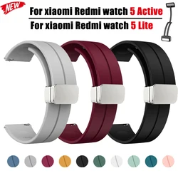 Magnetic Silicone Strap For Redmi Watch 5 Active Sports Breathable Smart Watchband Replacement For Redmi Watch5 Lite Accessories