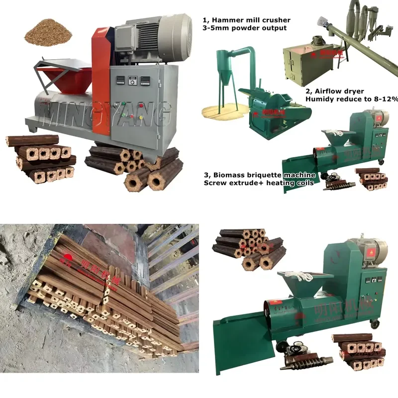 2026 CE Competitive Compressed Wood Sawdust Biomass Tree Leaves Bamboo Briquettes Press Manufacturing Machines Price