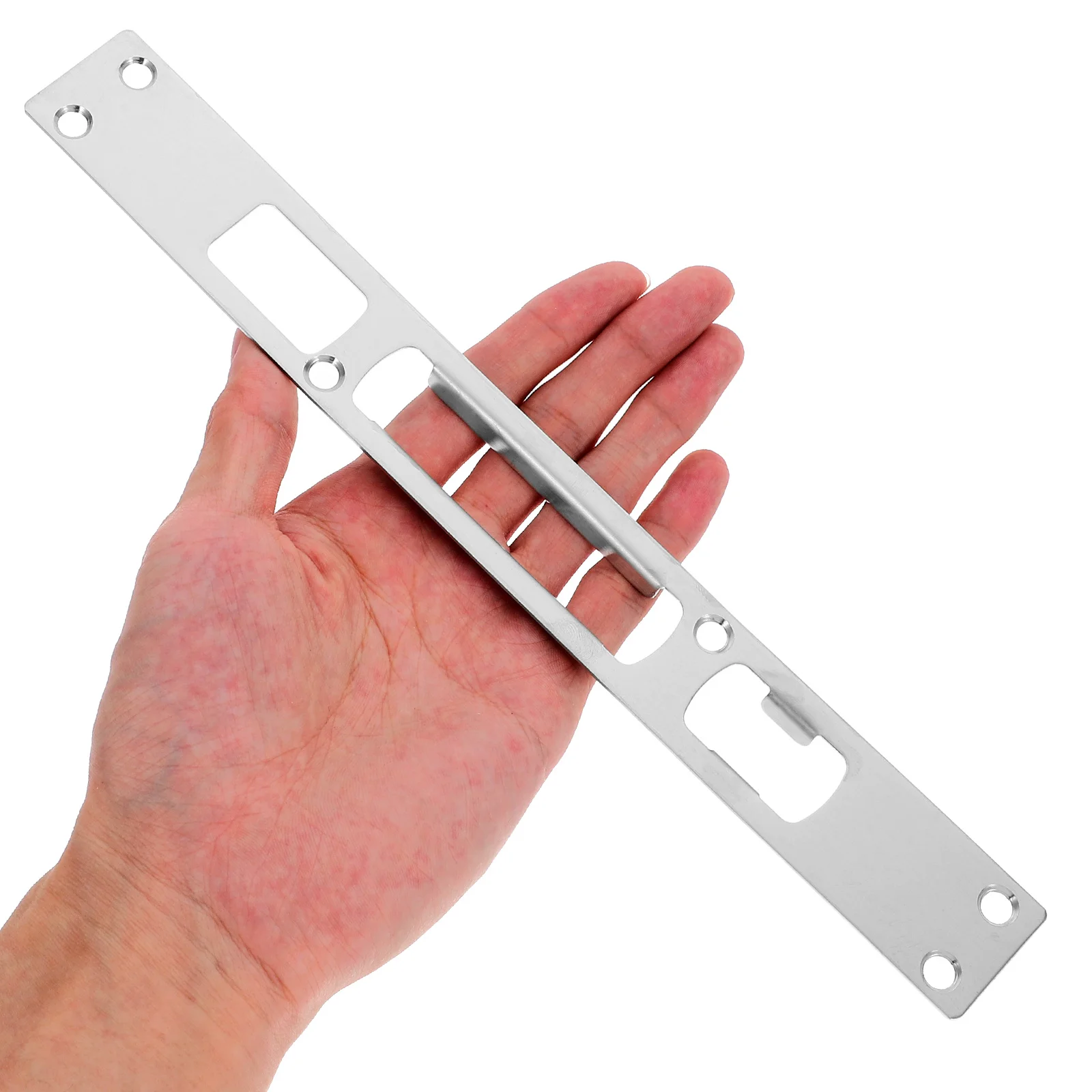 2 قطعة مزلاج باب من الفولاذ المقاوم للصدأ مزلاج شريط أمان متين سهل التركيب قفل باب أمان منخفض المستوى لاستخدام بوابة المنزل