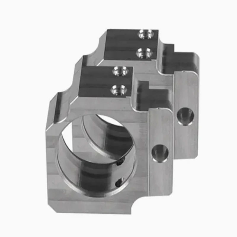 CNC aluminum alloy material processing air-cooled spindle motor mounting bracket, industrial equipment fixture accessories