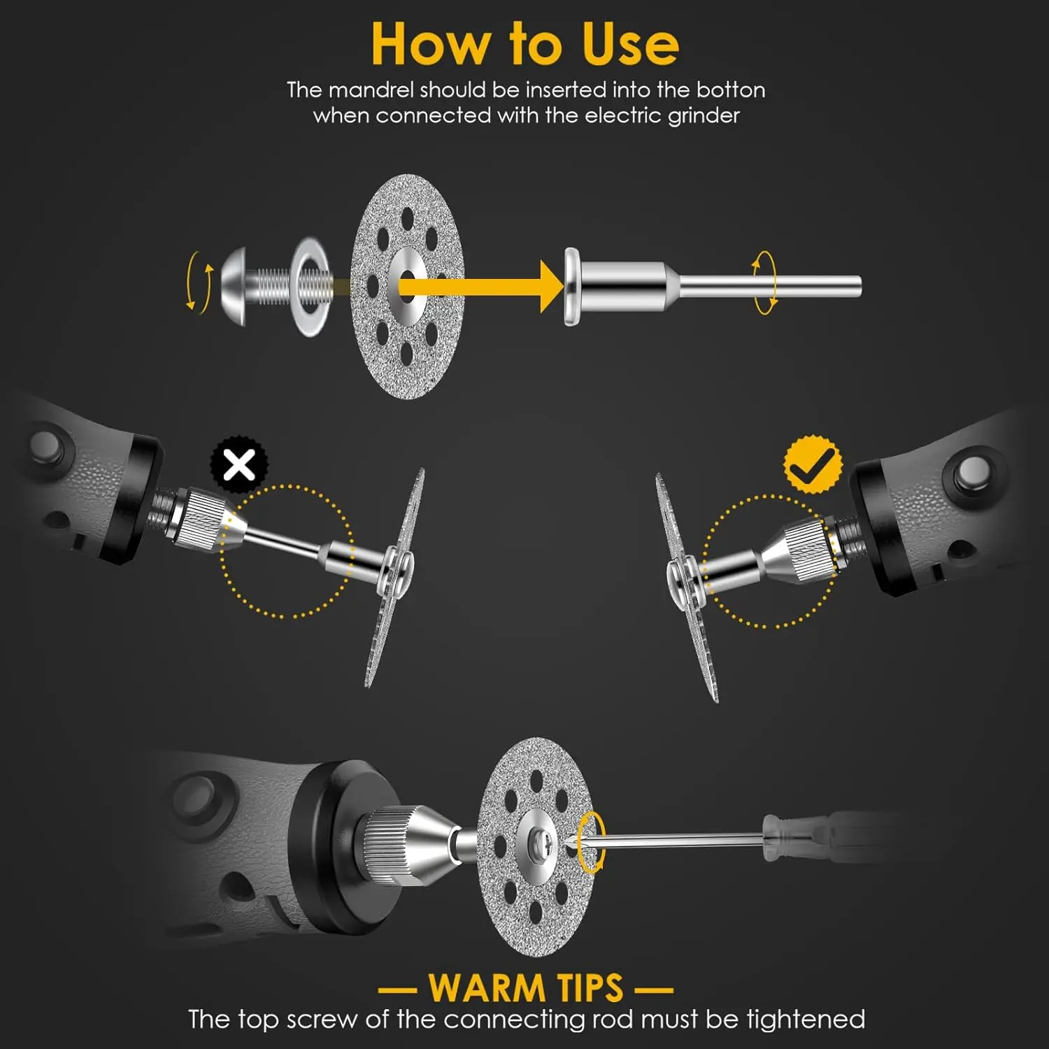 10Pcs 22mm Cutting Disc Circular Saw Blade Metal Cut Off Abrasive Tools For Dremel with 2Pcs rod Rotary Tool cutting blade