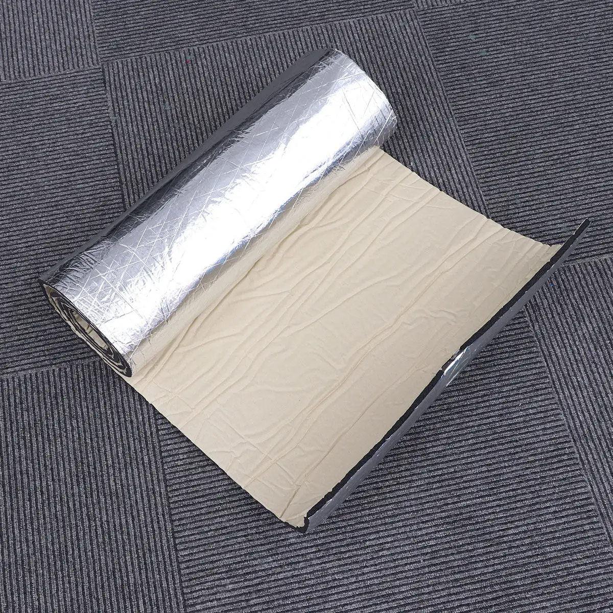 1 Roll 50x100cm Car Heat Sound Deadener Thick Aluminum Foil Sound Insulation Cotton Floor Door Trunk Roof Interior Noise