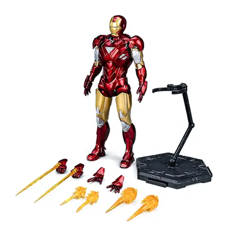Fondjoy The Avengers Iron Man MK6 articulaciones figuras de acción móviles juguete 15cm Material ABS modelo juguete niño regalos de cumpleaños regalo de vacaciones
