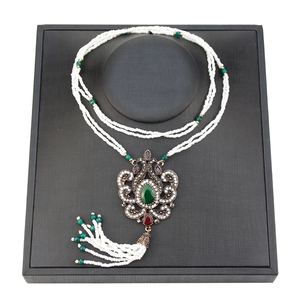 Sunspicems винтажное турецкое женское ожерелье из бусин античное золото цветное ожерелье с подвеской в виде цветов и кисточек индийские этнические украшения для невесты Sunspicems винтажное турецкое женское ожерелье из бусин античное золото цветное ожерелье с подвеской в виде цветов и кисточек индийские этнические украшения для невесты