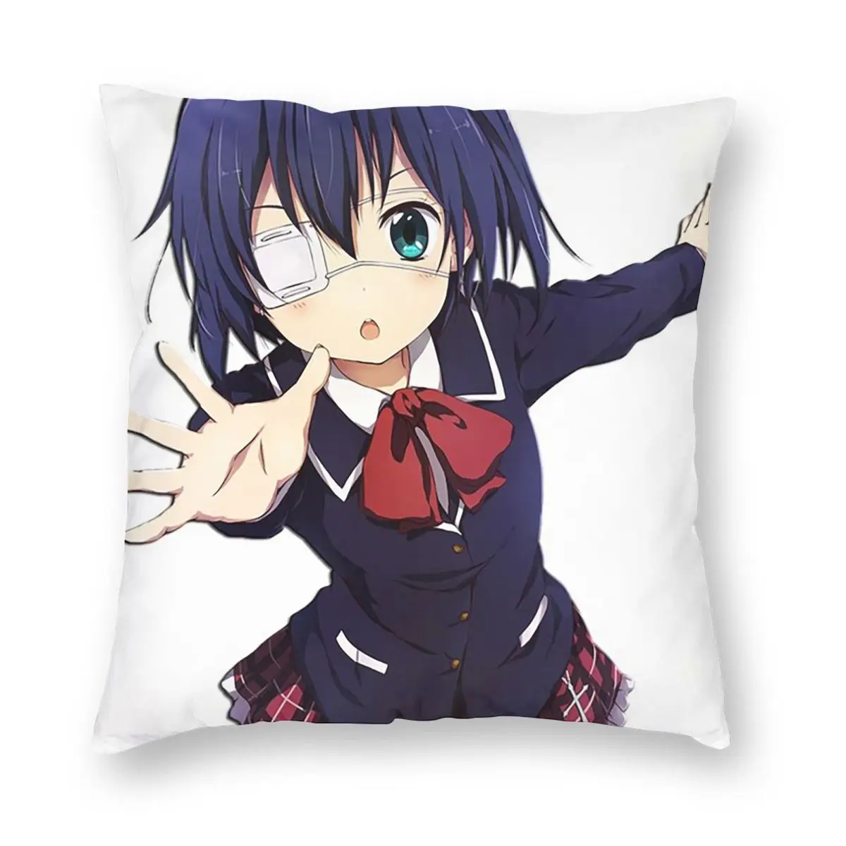 Takanashi Rikka Anime Chuunibyou Demo Koi Ga Shitai Square Pillowcase Pillow Cover Cushion Zip Comfort Throw Pillow for Bedroom