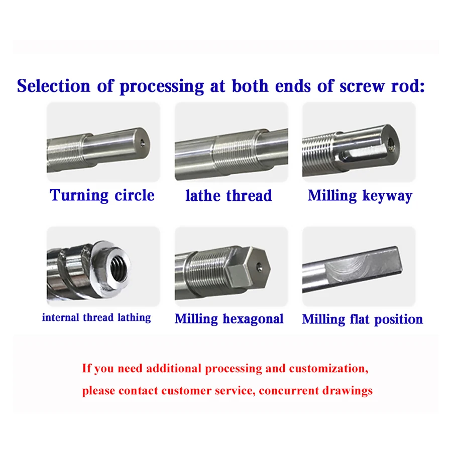 Imagem -06 - Cnc Precision Ball Parafuso e Ballnut End Usinado e Não Transformados Módulo de Tabela Deslizante c5 Sfu1205 1605 1610 2010