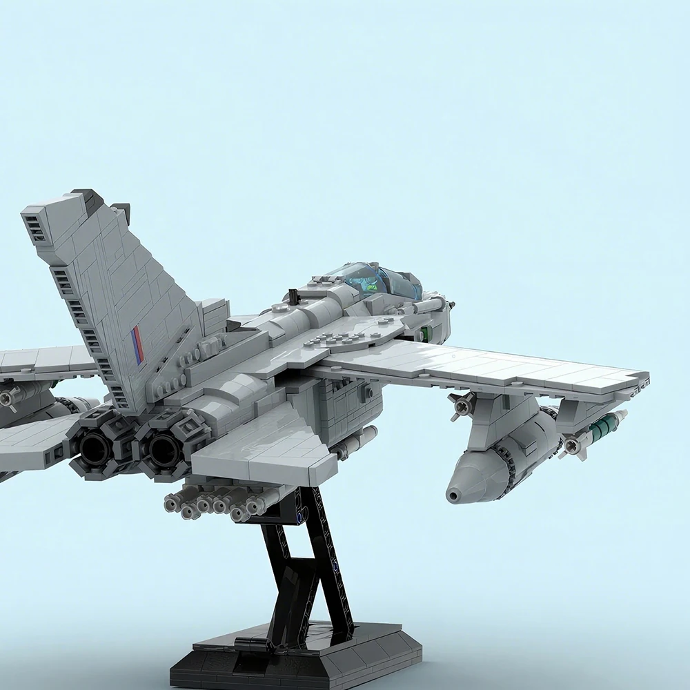 Tornado GR-jatos de combate militares modernos, modelo MOC, bloques de construcción, equipo de guerra, regalo Modular, vacaciones, montar, juguetes para niños, traje