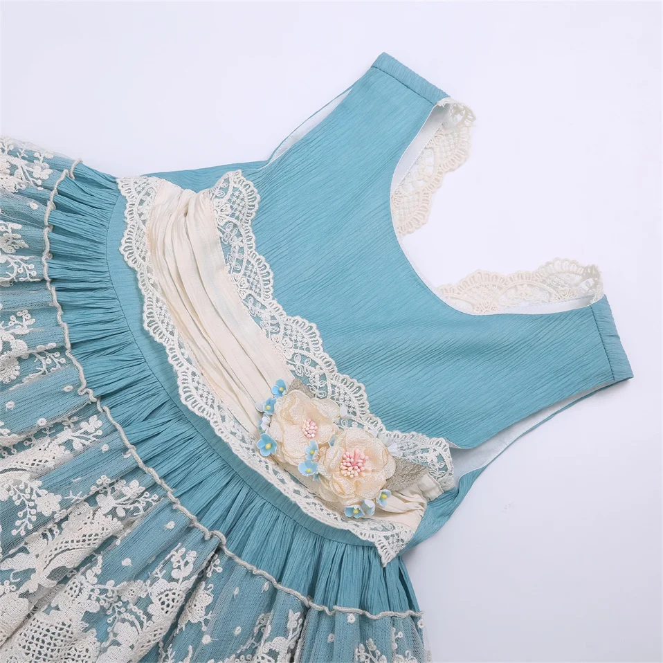 Pettigirl Summer Elegant Princess Wedding Evening Party Dresses for Young Baby Girls Childrens Bridesmaid Costumes 2 to 12 Years