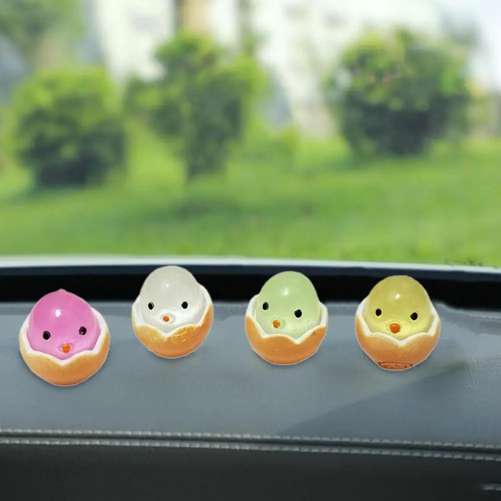 50 pz accessori giocattolo Kawaii carino luminoso guscio d'uovo pollo creativo luminoso gioielli accessori artigianato in resina fai da te