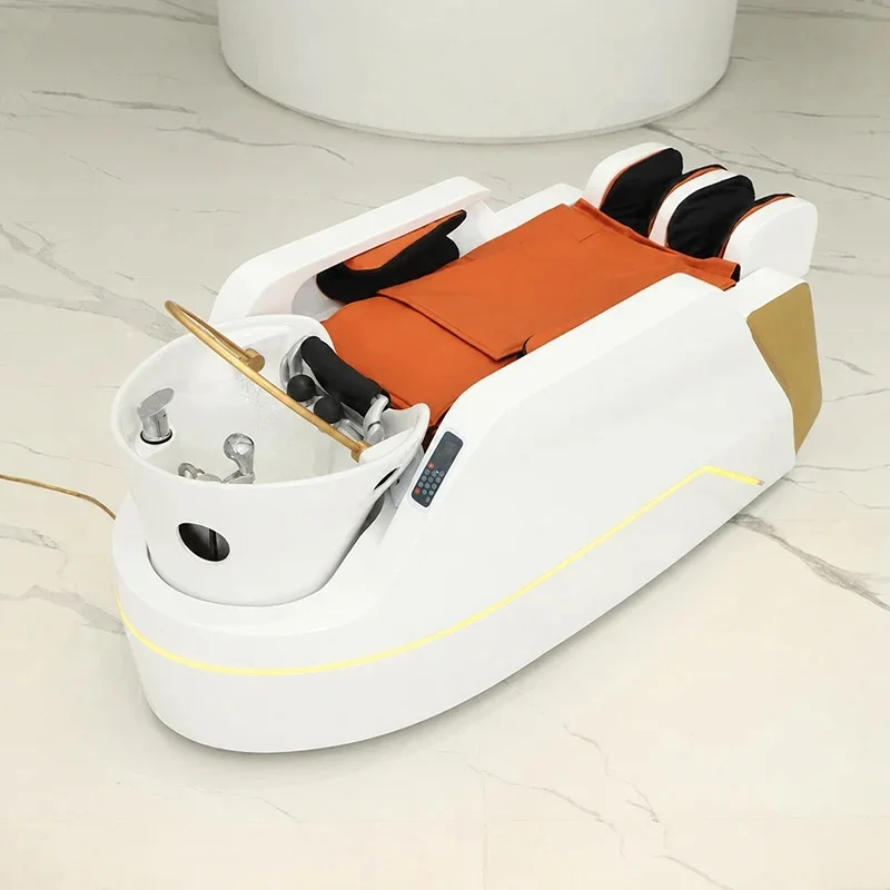 Professional Electric Shampoo Bed with Massage Heating LED Light Water Heater for Hair Salon Spa Head Spa Wholesale
