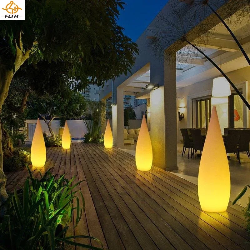 

Solar Landscape Lamp Water Droplet Waterproof IP65 With Remote Control for Garden Porch Decoration