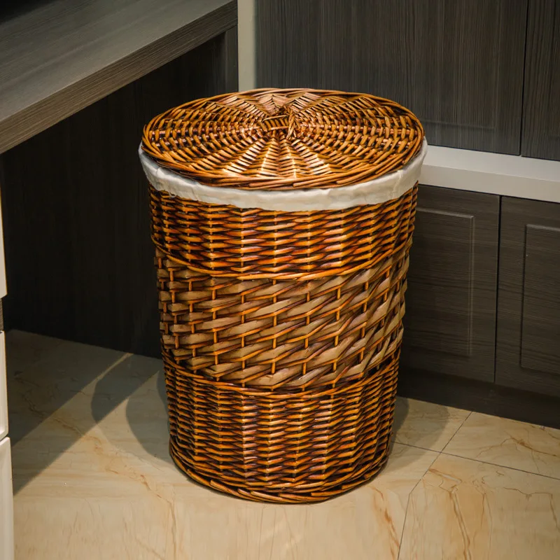 Nordic style eco-friendly floor-to-ceiling wicker storage basket multi-functional picnic basket set fashionable wicker storage